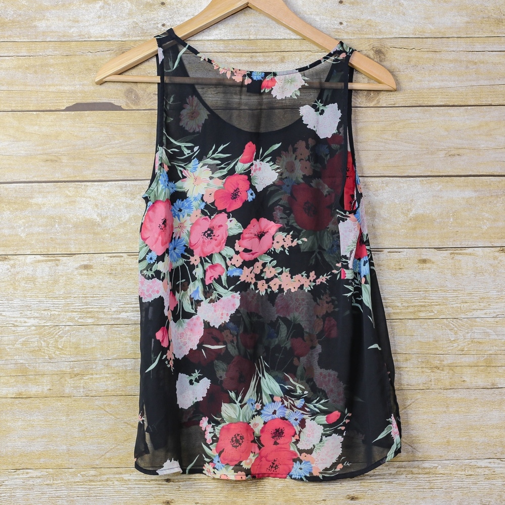 Forever 21 Sheer Summer Floral Tank - Picture 3 of 3
